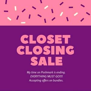 Closet closing sale!